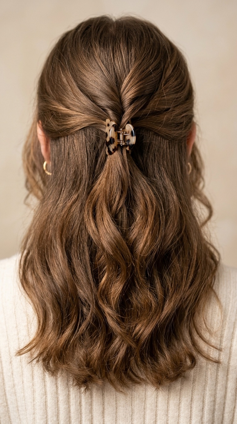 Half-Up Claw Clip Twist