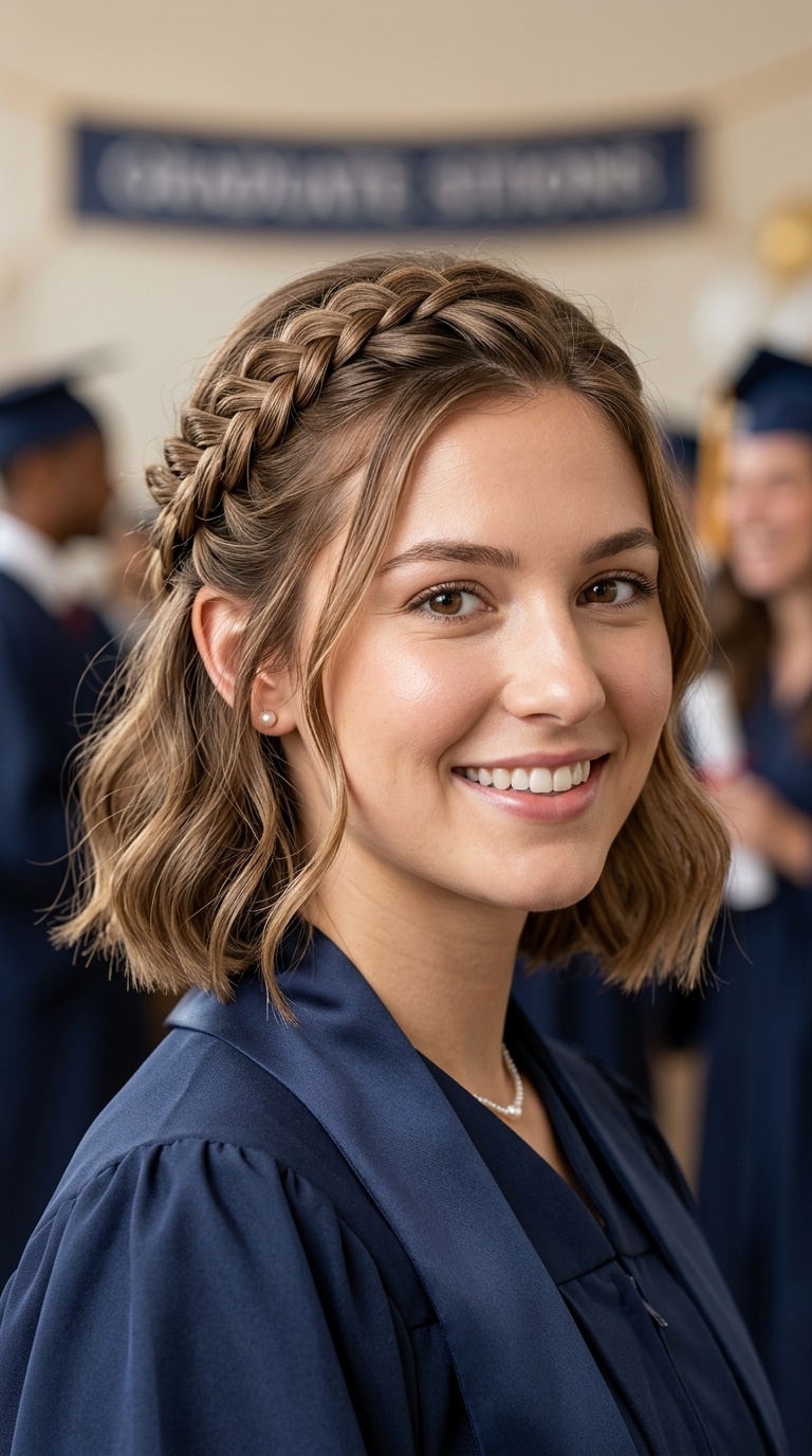 Half-Up Crown Braid