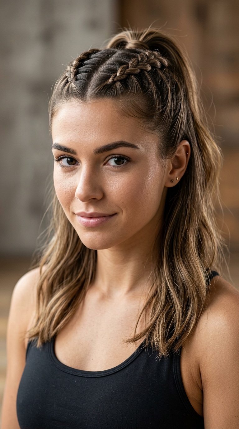 Half-Up Double Dutch Braids