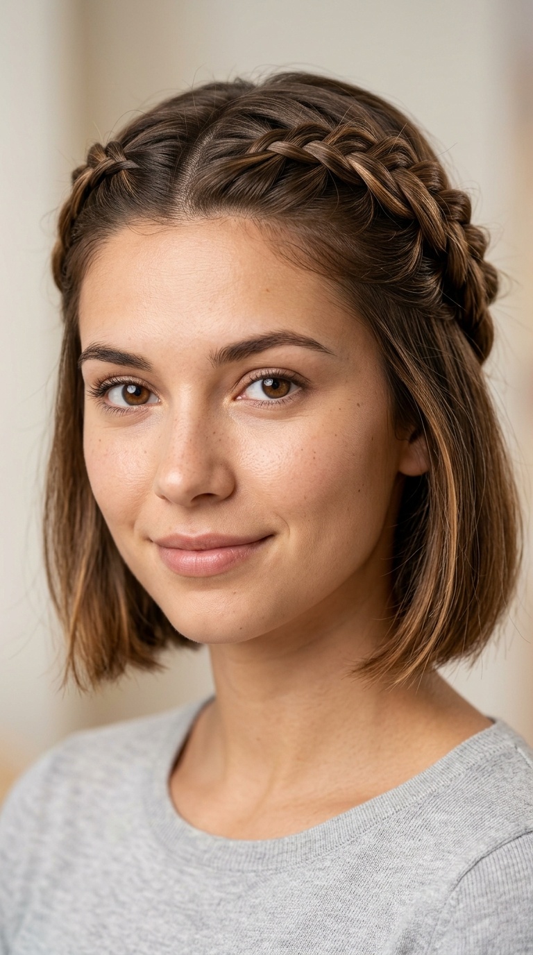 Half-Up Dutch Braid Crowns