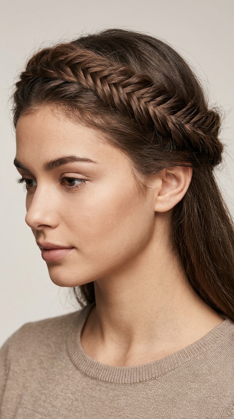 Half-Up Fishtail Crown