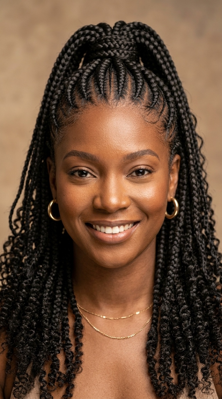 Half-Up Half-Down Braids