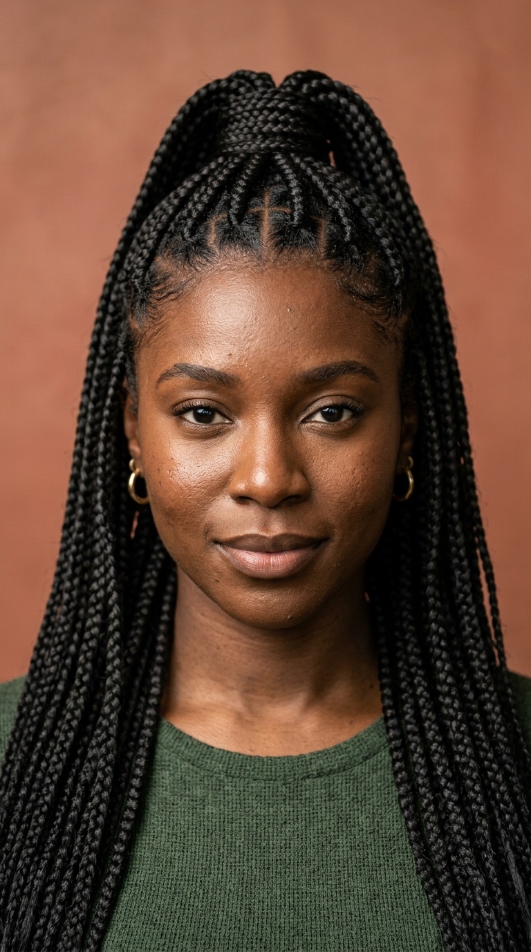 Half-Up, Half-Down Braids