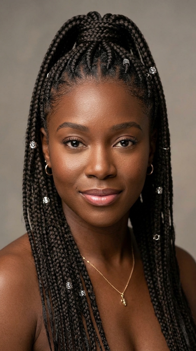 Half-Up Half-Down Braids