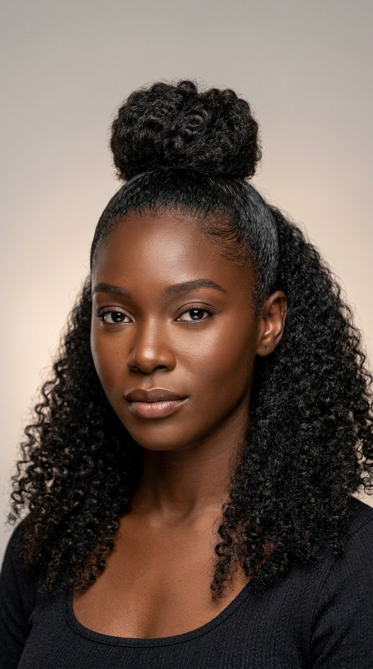 Half-Up, Half-Down Bun