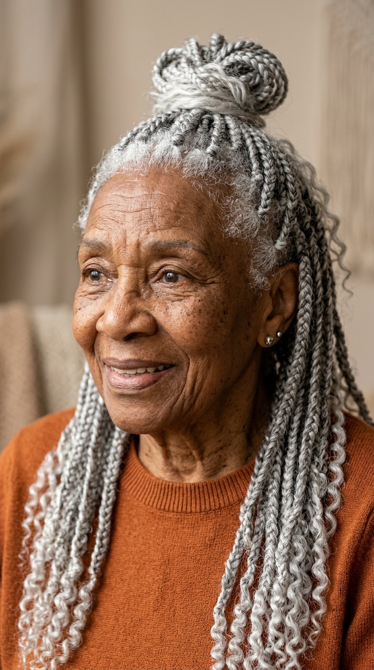 Half-Up Half-Down Crochet Braids