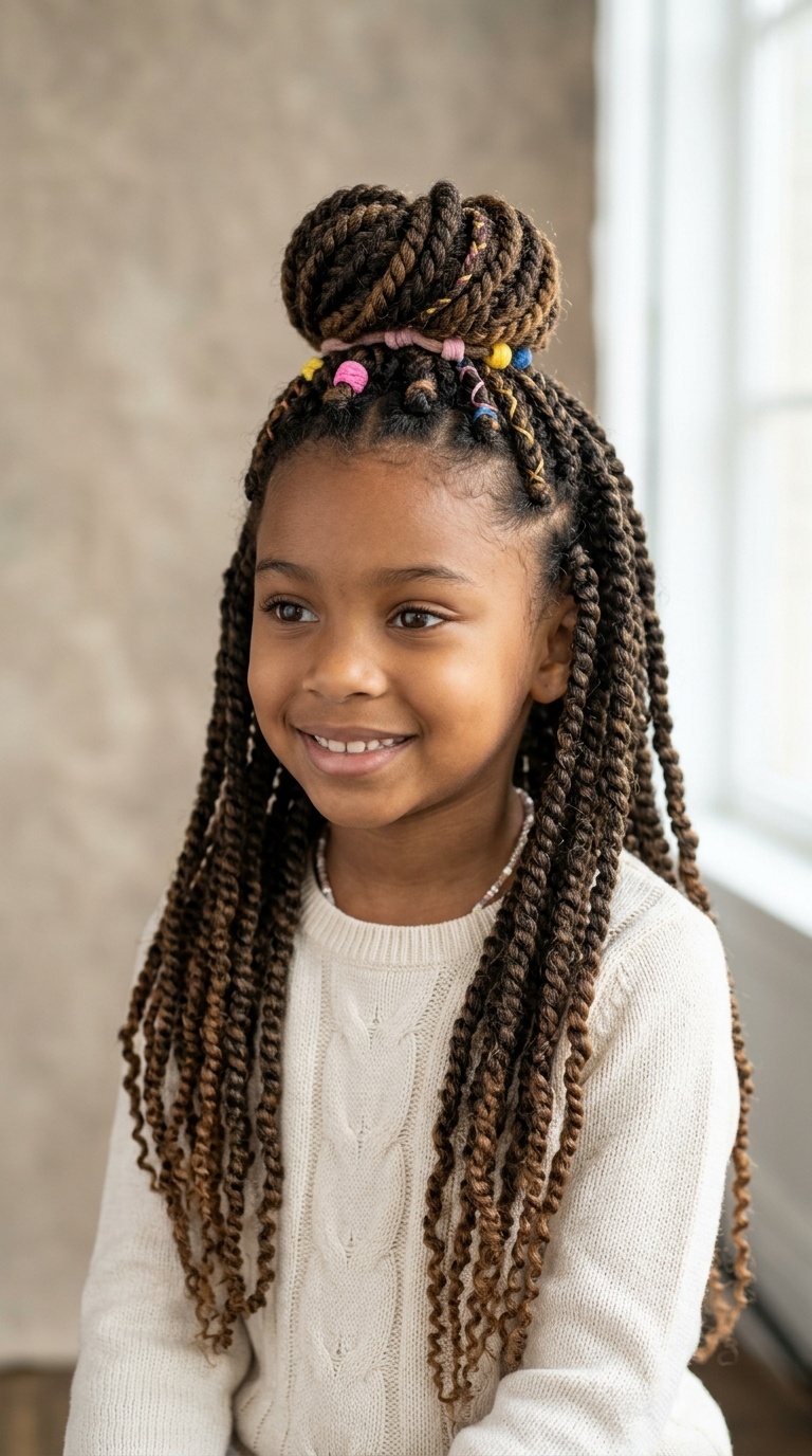 Half-Up Half-Down Crochet Bun