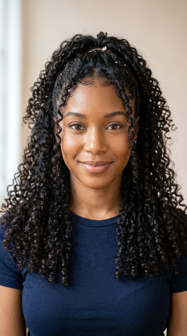 Half-Up Half-Down Curls