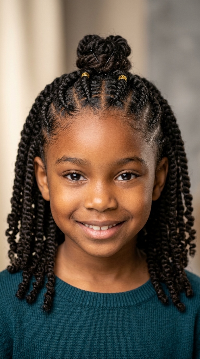 Half-Up Half-Down Flat Twists