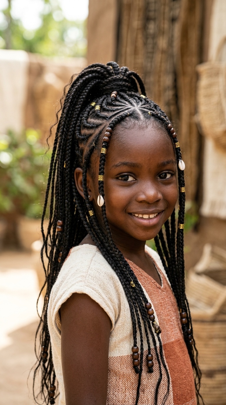 Half-Up Half-Down Fulani