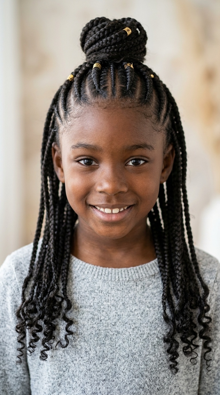 Half-Up Half-Down Goddess Braids