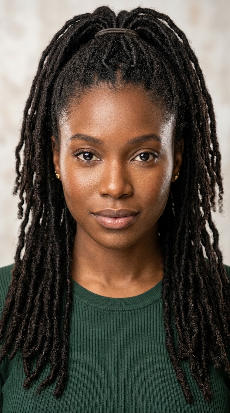 Half-Up Half-Down Locs