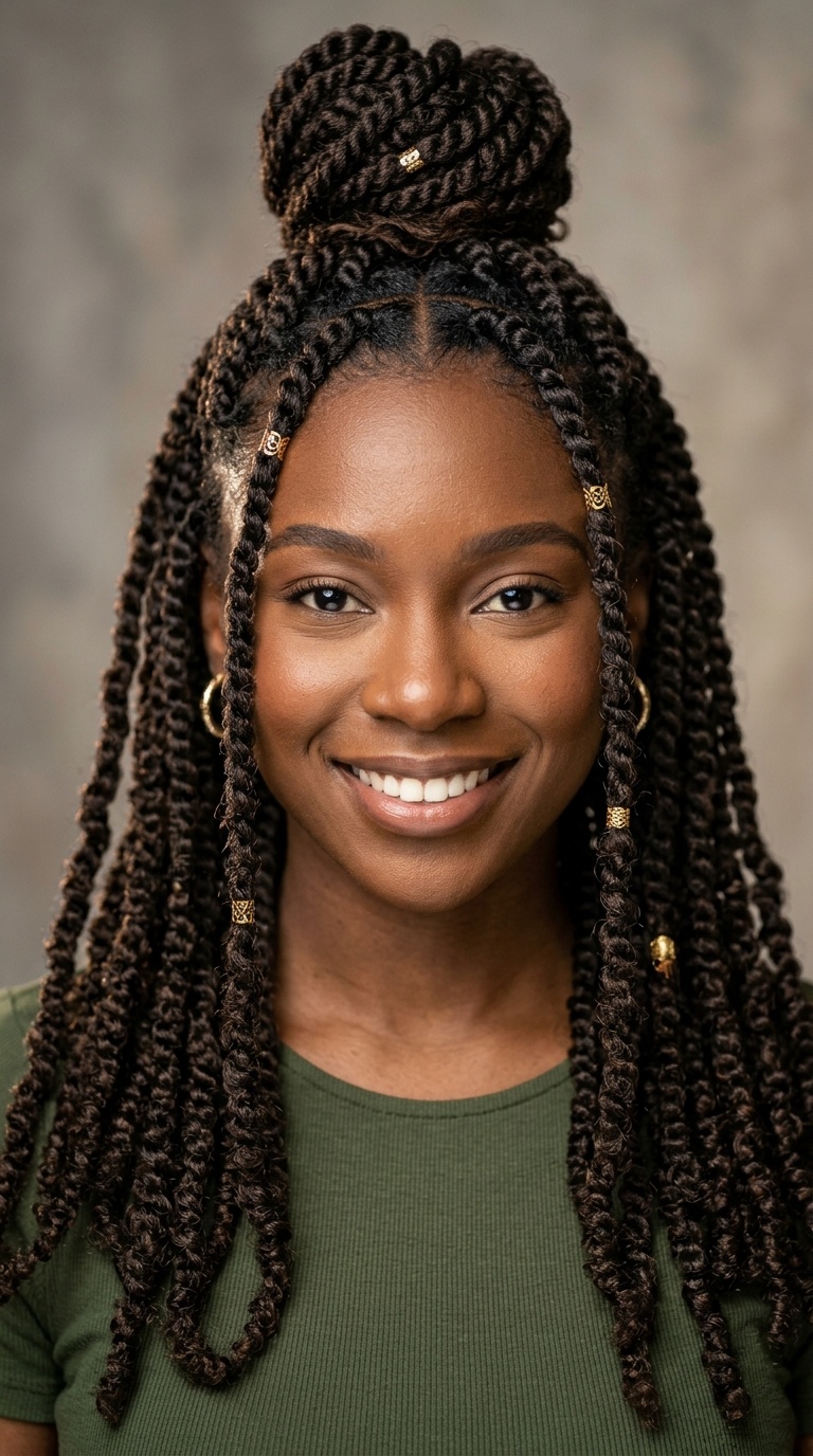 Half-Up, Half-Down Passion Twists