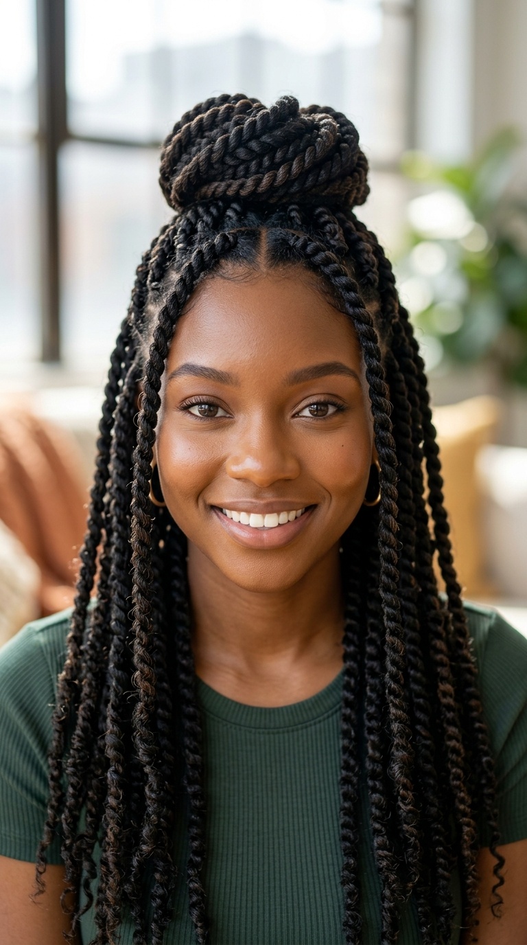 Half-Up Half-Down Passion Twists