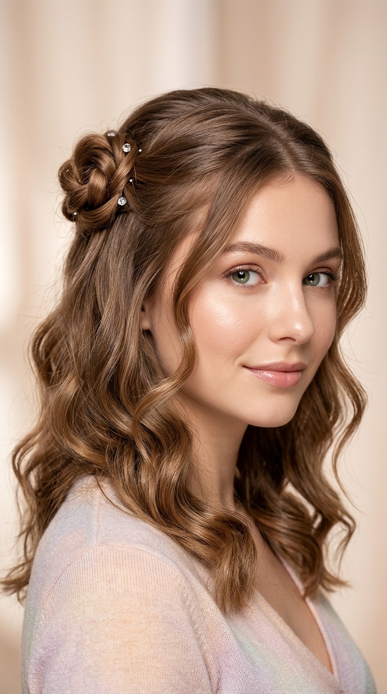Half-Up Half-Down Rosette