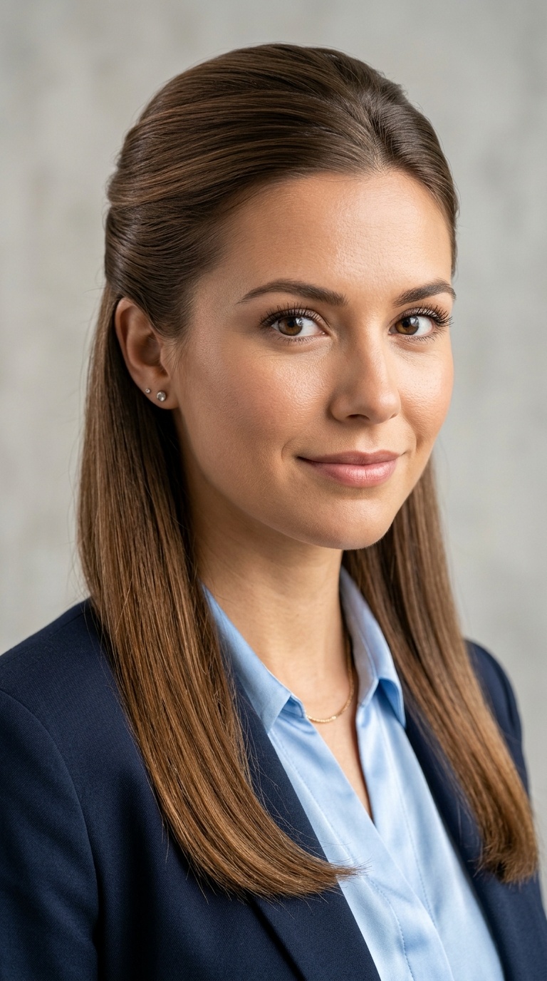 Half-Up Half-Down Smooth Style