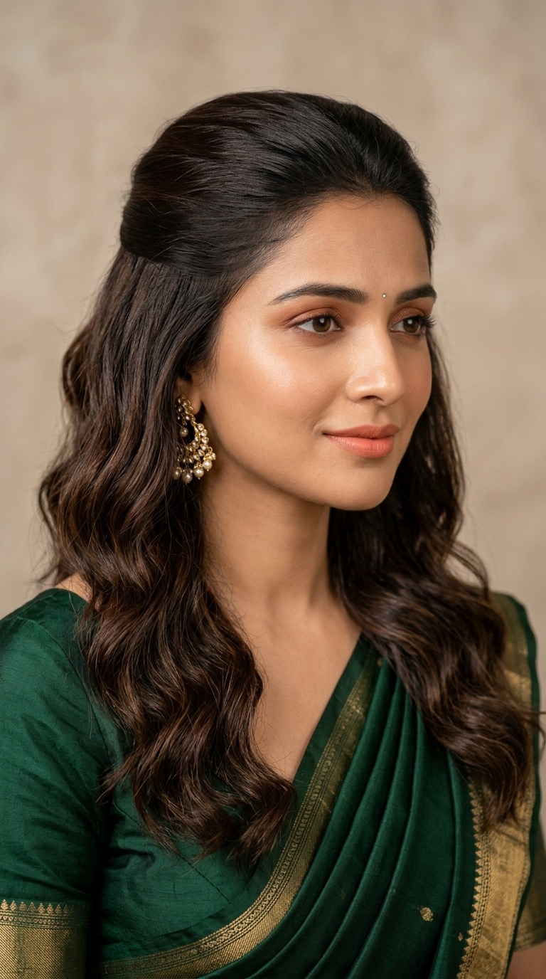 Half-Up Half-Down Soft Waves