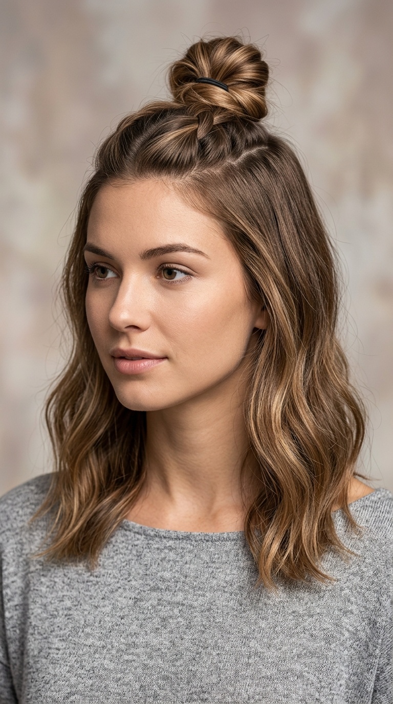 Half-Up, Half-Down Top Knot