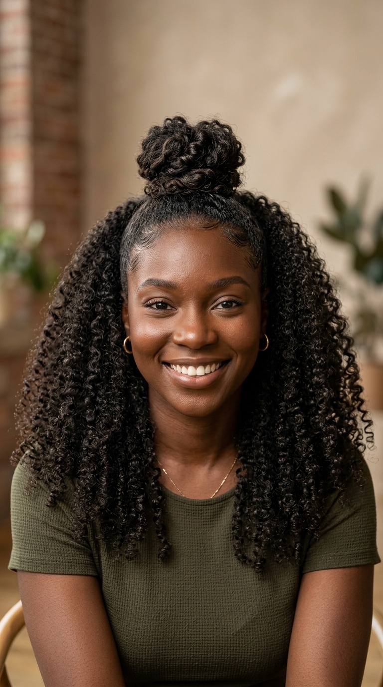 Half-Up Half-Down Top Knot