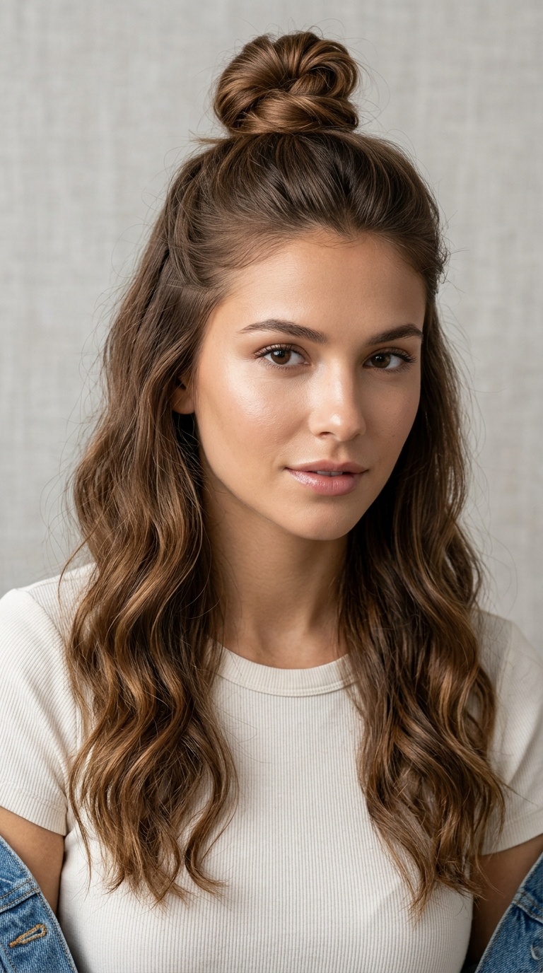 Half-Up, Half-Down Top Knot