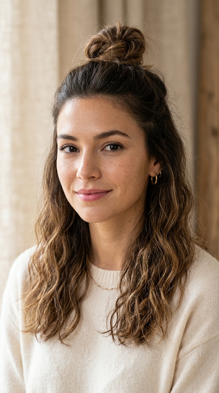 Half-Up, Half-Down Top Knot