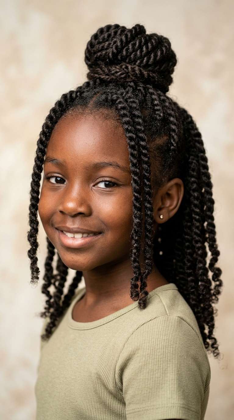 Half-Up Half-Down Two-Strand Twists