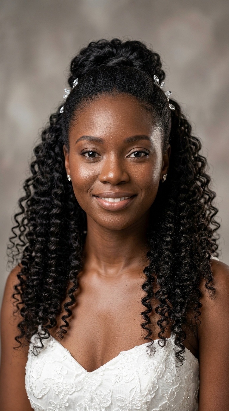 Half-Up Half-Down with Curls