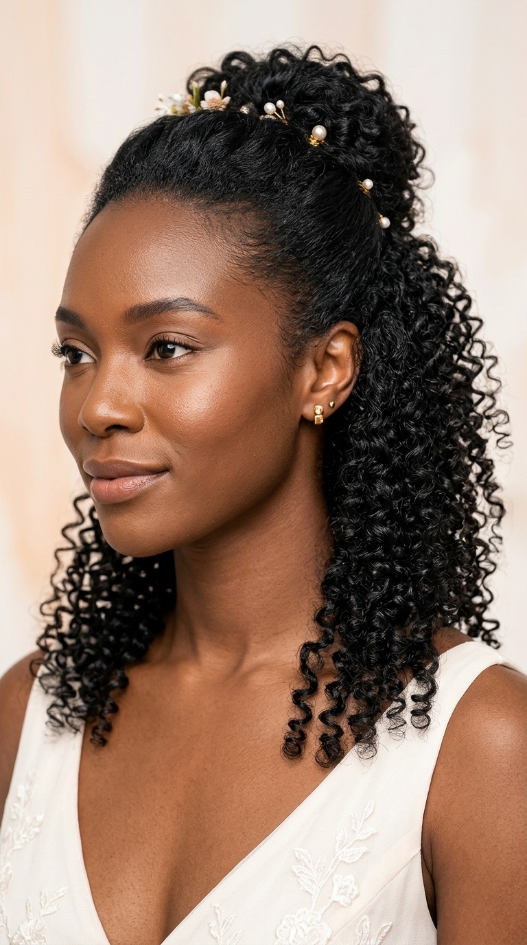 Half-Up Half-Down with Curls