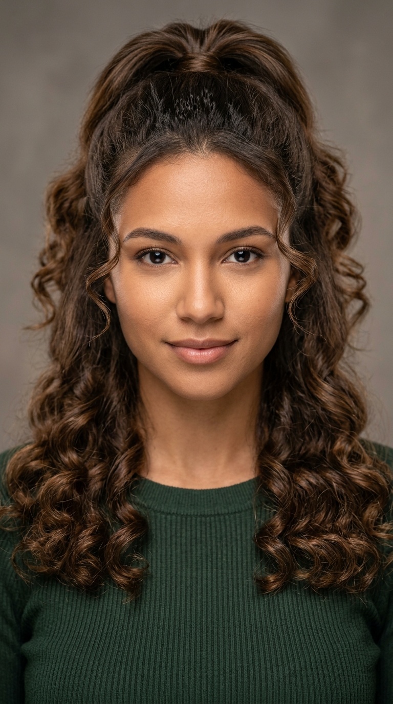 Half-Up Half-Down with Curls