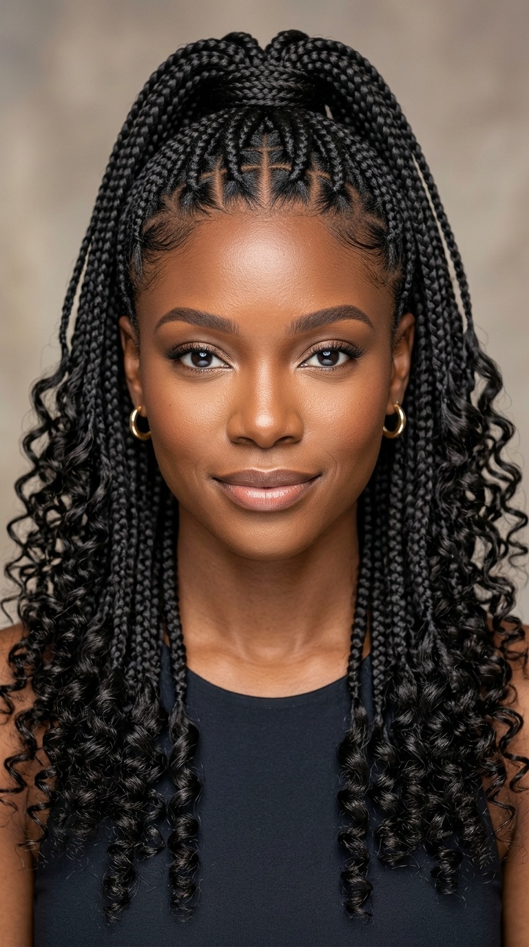 Half-Up Half-Down with Curly Ends