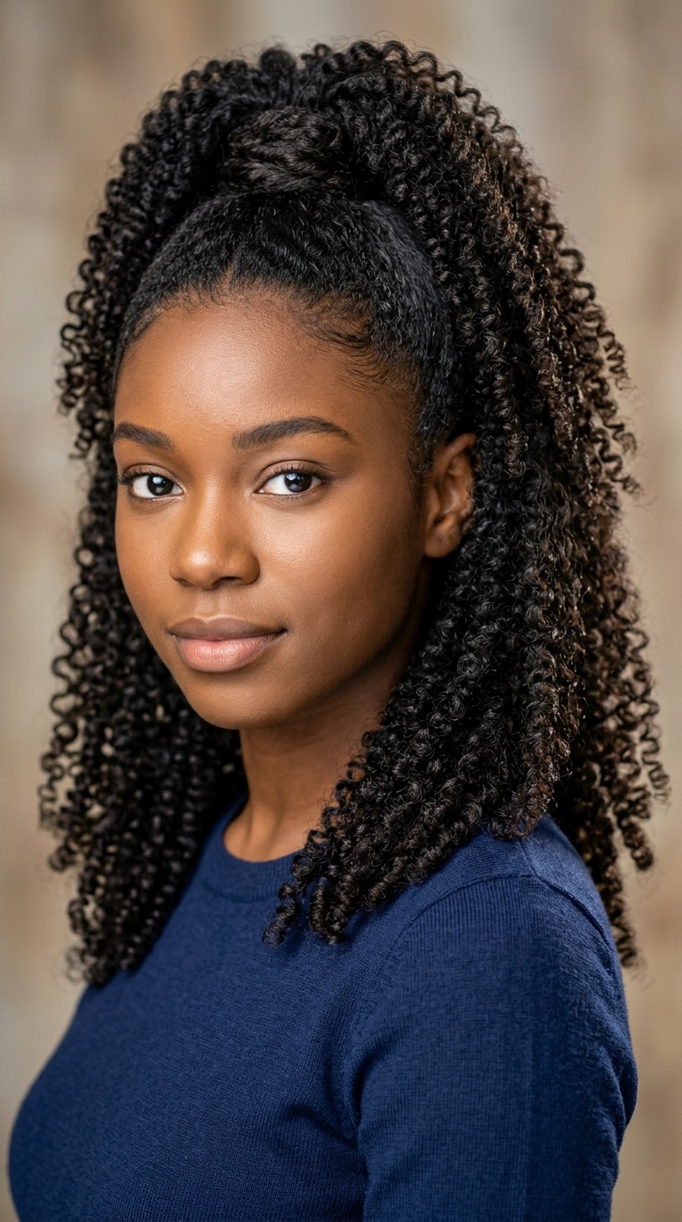 Half-Up, Half-Down with Defined Curls