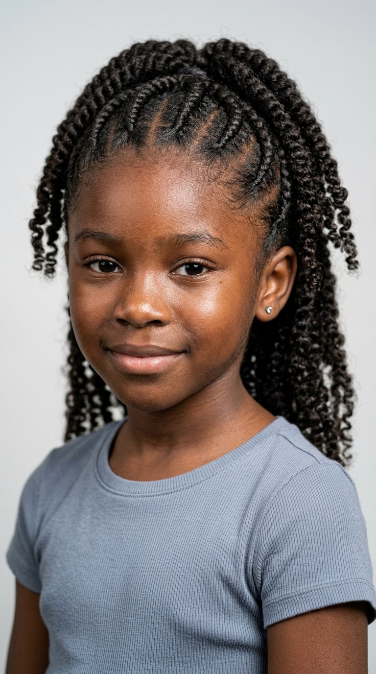 Half-Up Half-Down with Flat Twists