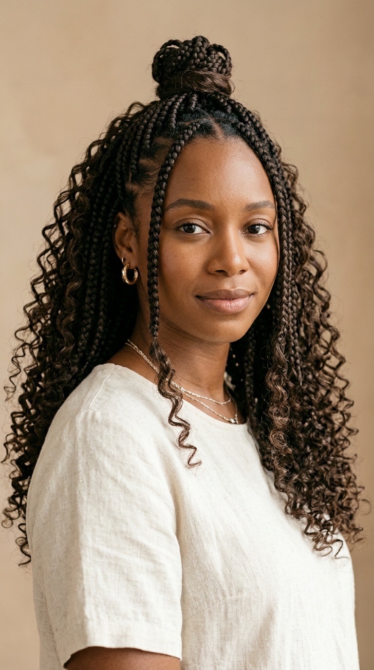 Half-Up, Half-Down with Loose Ringlets