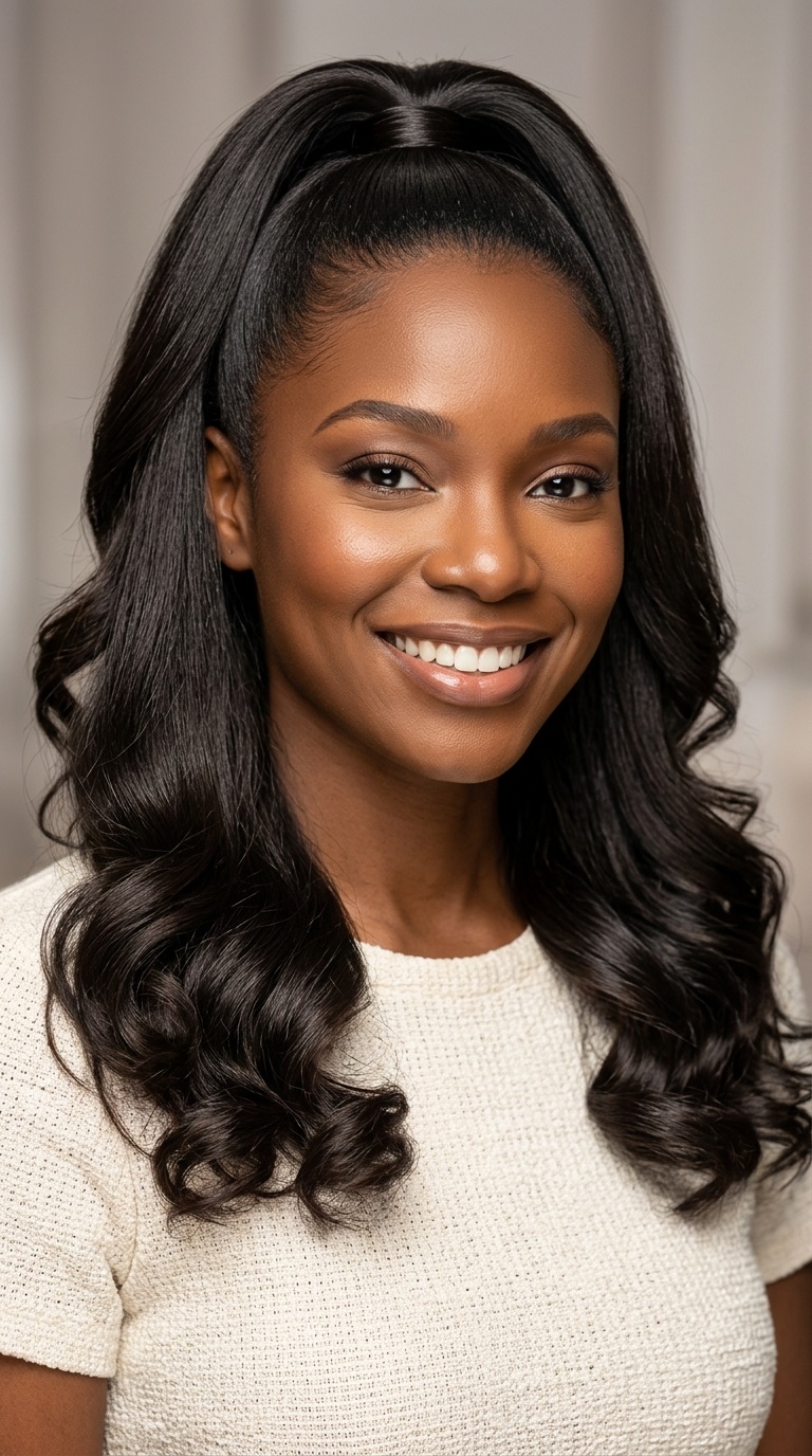 Half-Up, Half-Down with Soft Curls
