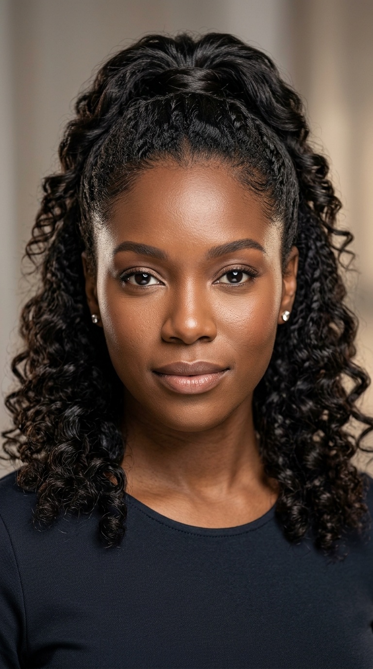 Half-Up, Half-Down with Soft Curls