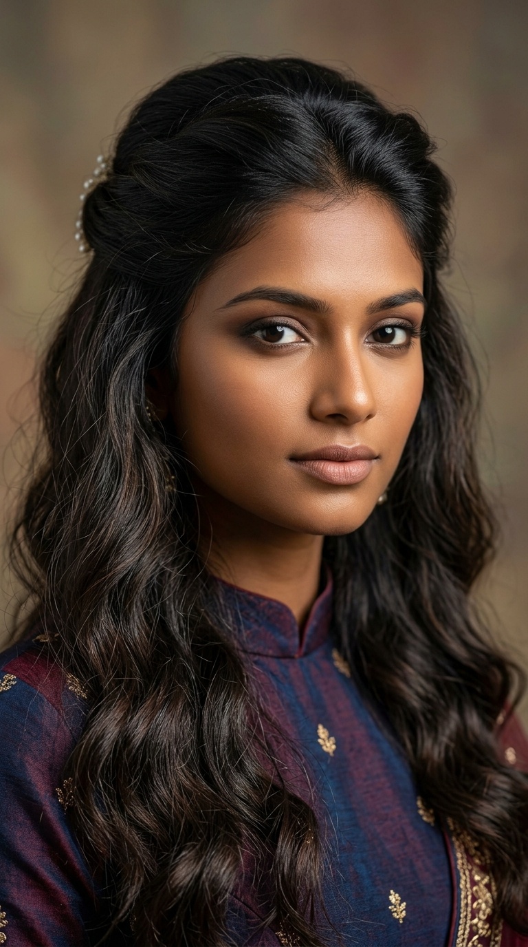Half-Up Half-Down with Soft Tresses