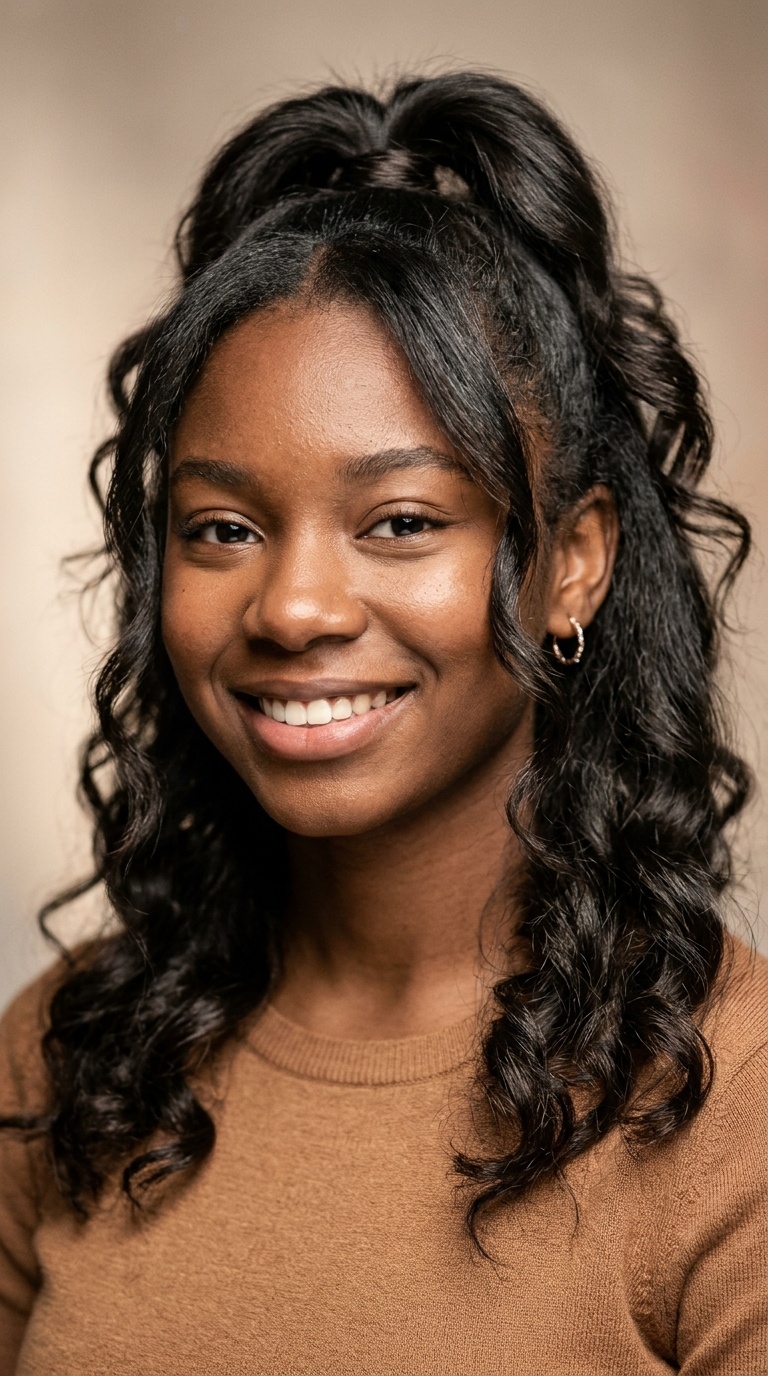 Half-Up Half-Down with Soft Waves