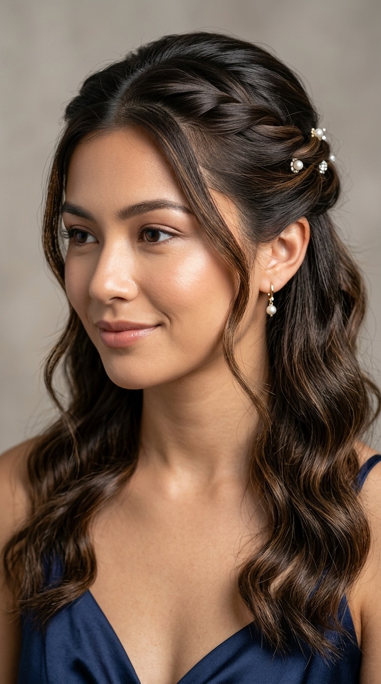 Half-Up, Half-Down with Twists
