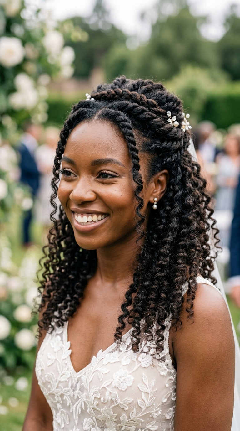 Half-Up, Half-Down with Twists