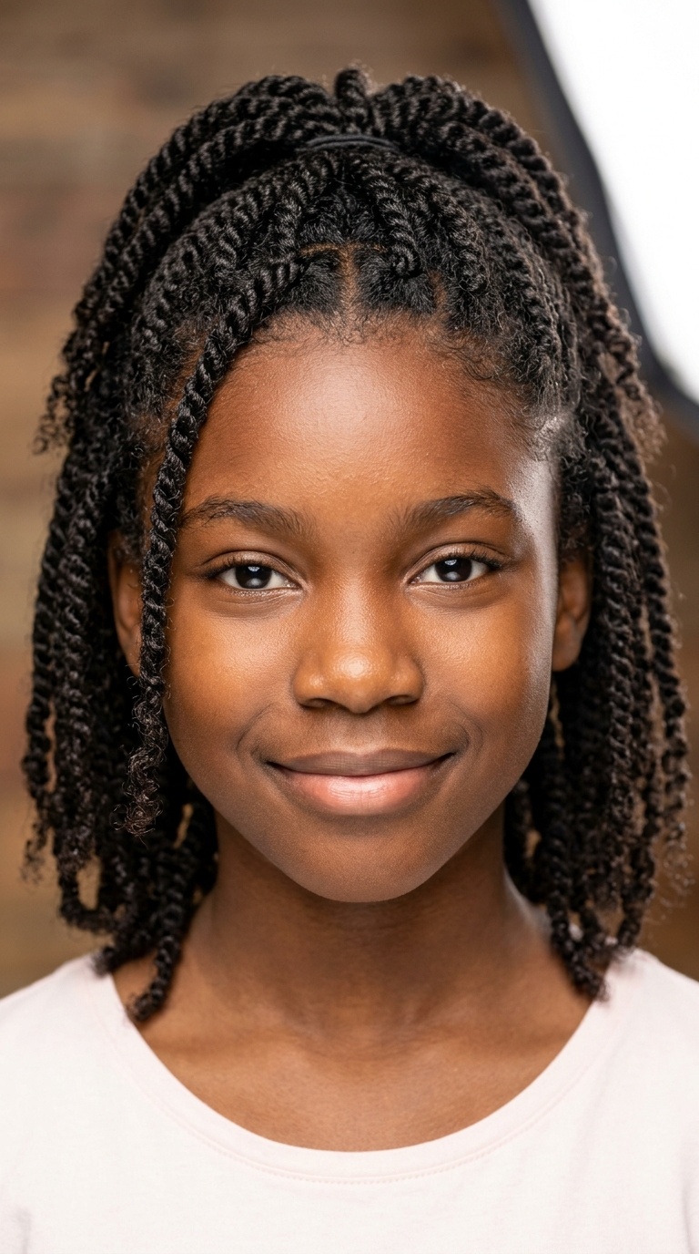 Half-Up Half-Down with Twists