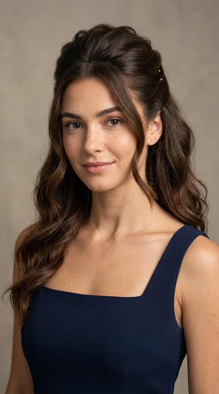 Half-Up Half-Down with Volume