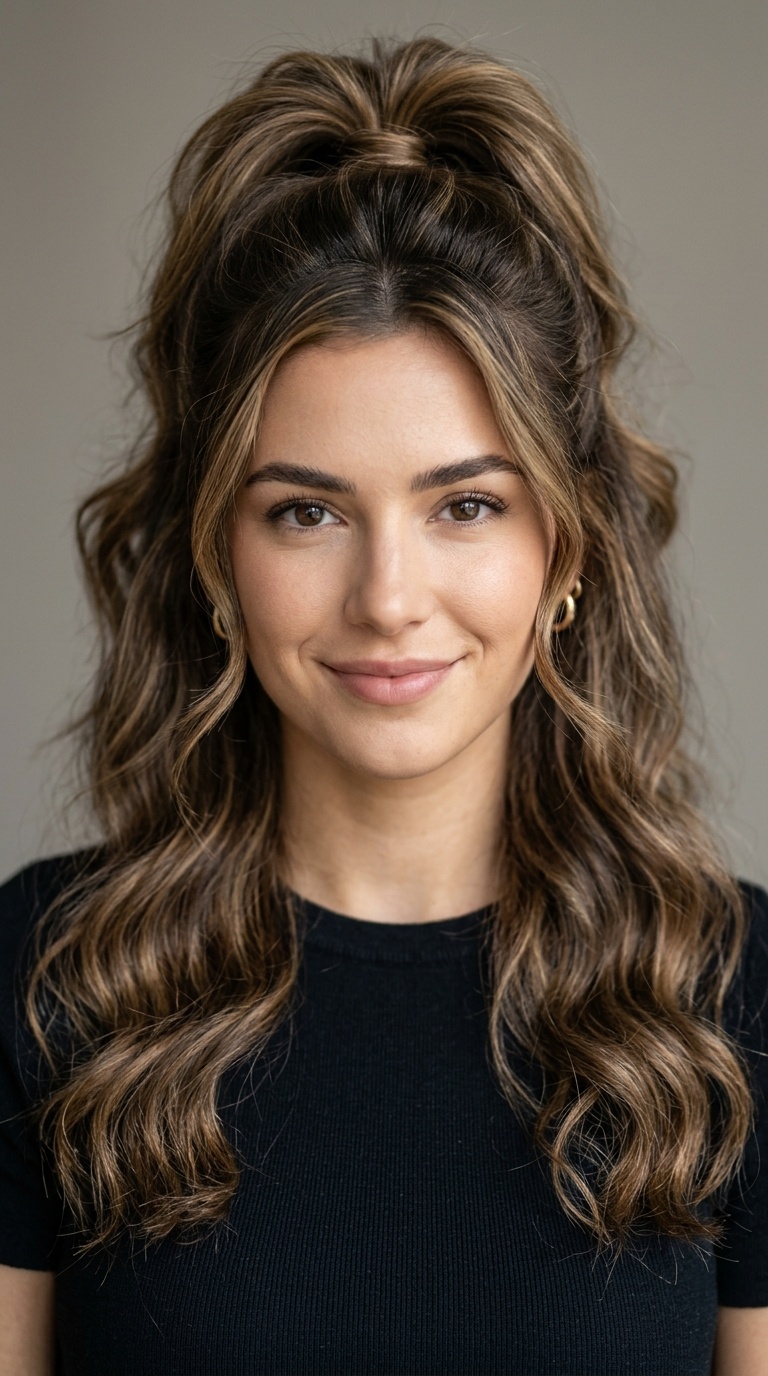 Half-Up, Half-Down with Volume
