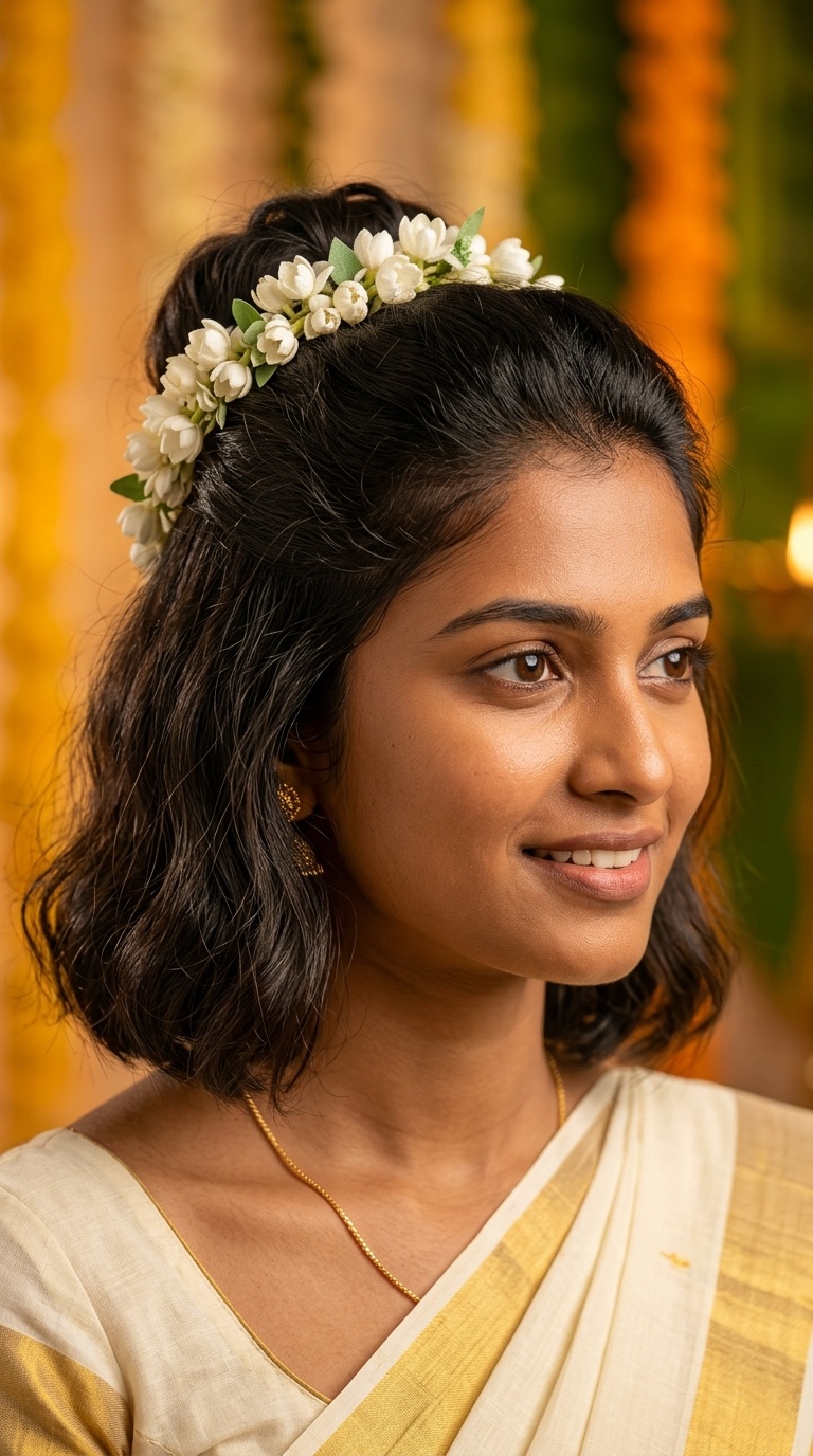 Half-Up Jasmine Crown