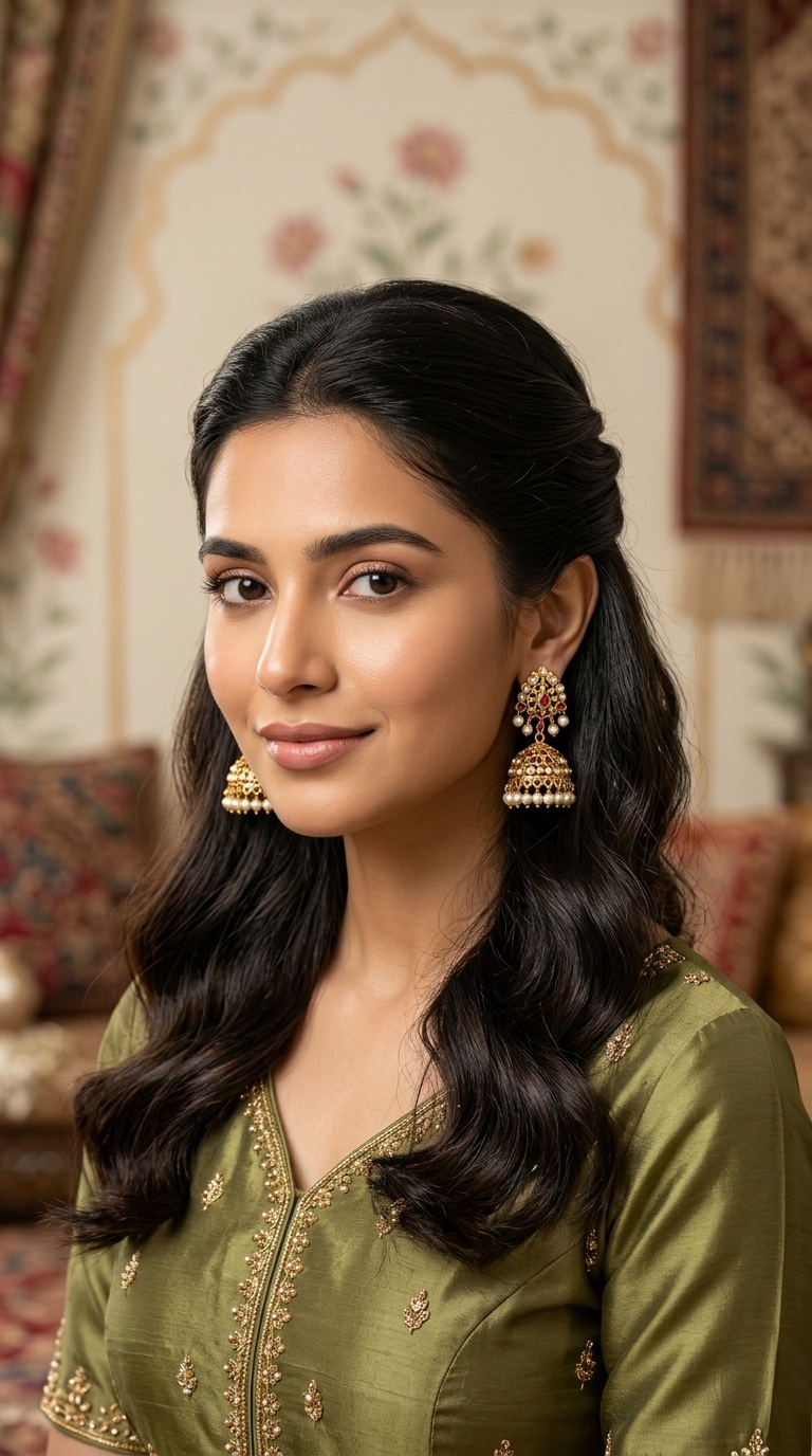 Half-Up Jhumka Clips