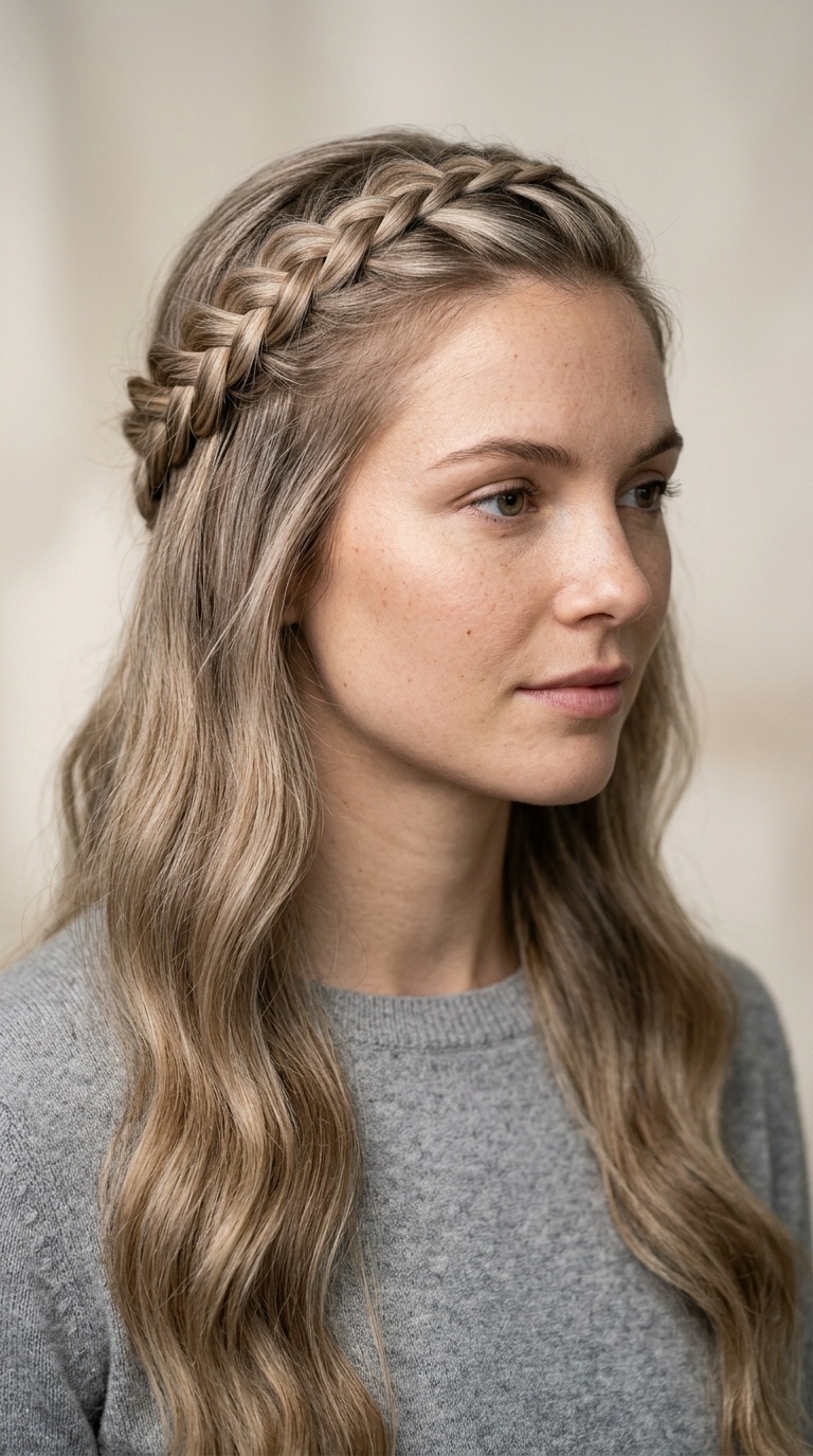 Half-Up Lace Braid