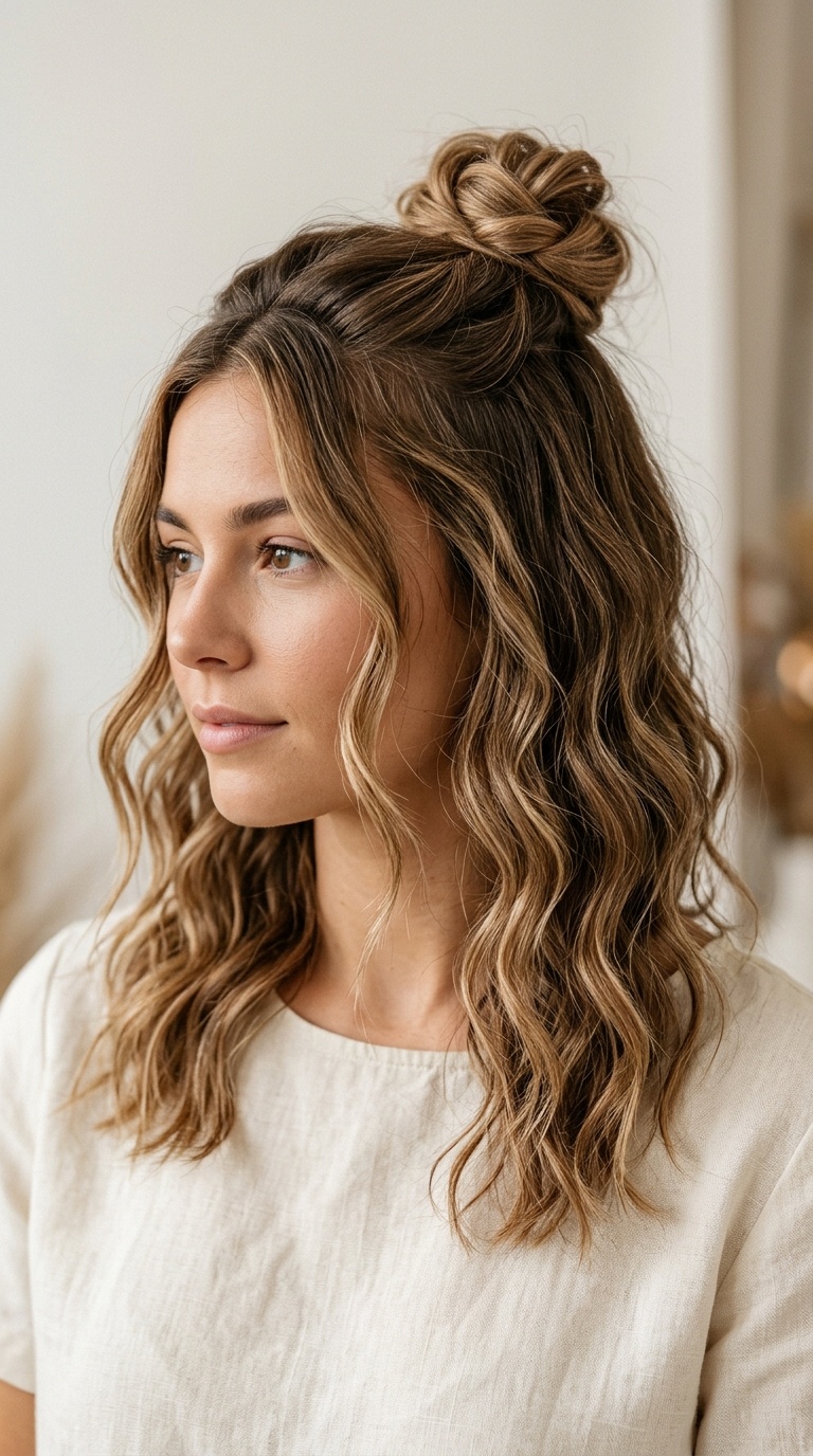 Half-Up Mermaid Bun