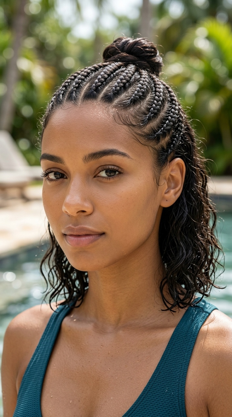 Half-Up Micro Braids