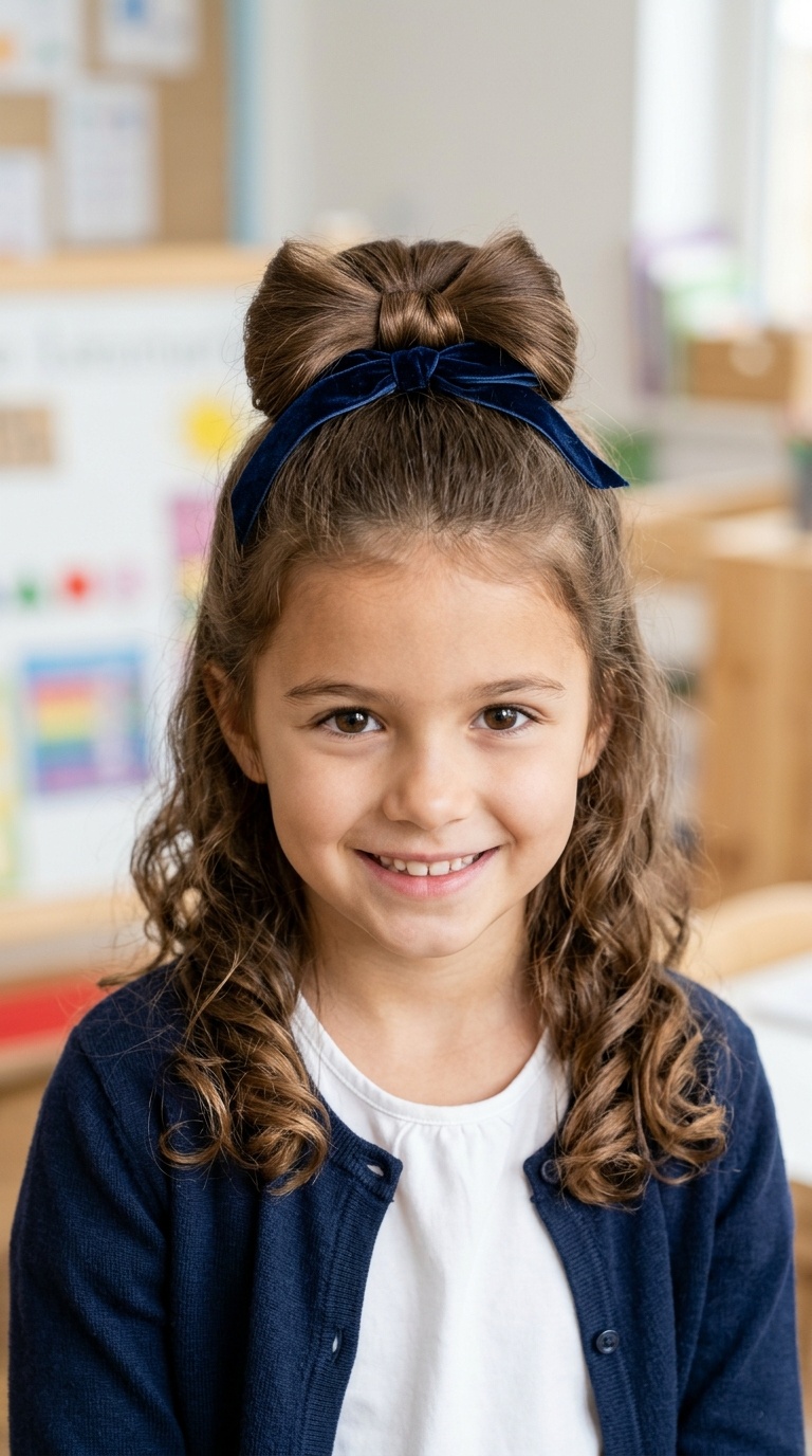 Half-Up Ribbon Bow Style