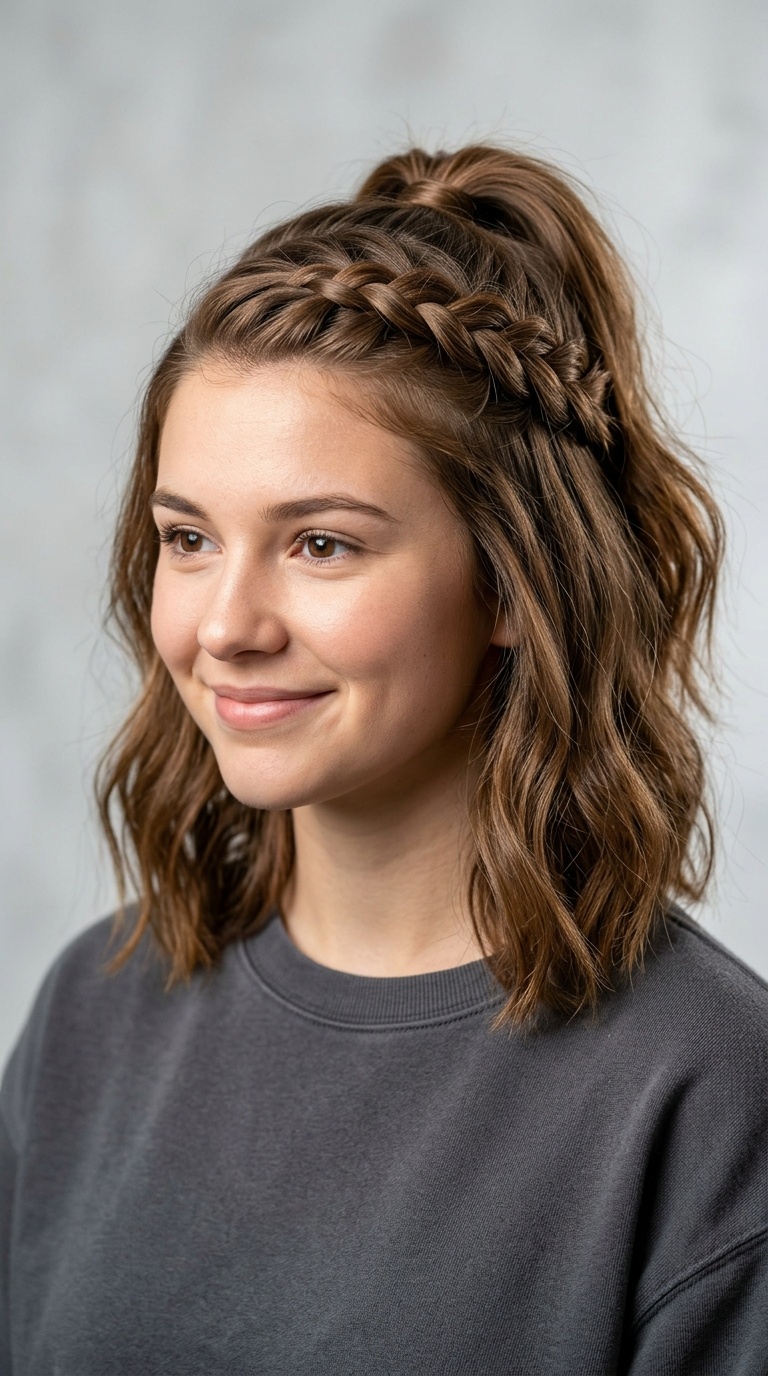 Half-Up Side Braid