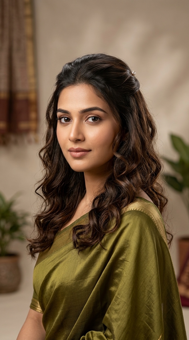 Half-Up Soft Curls